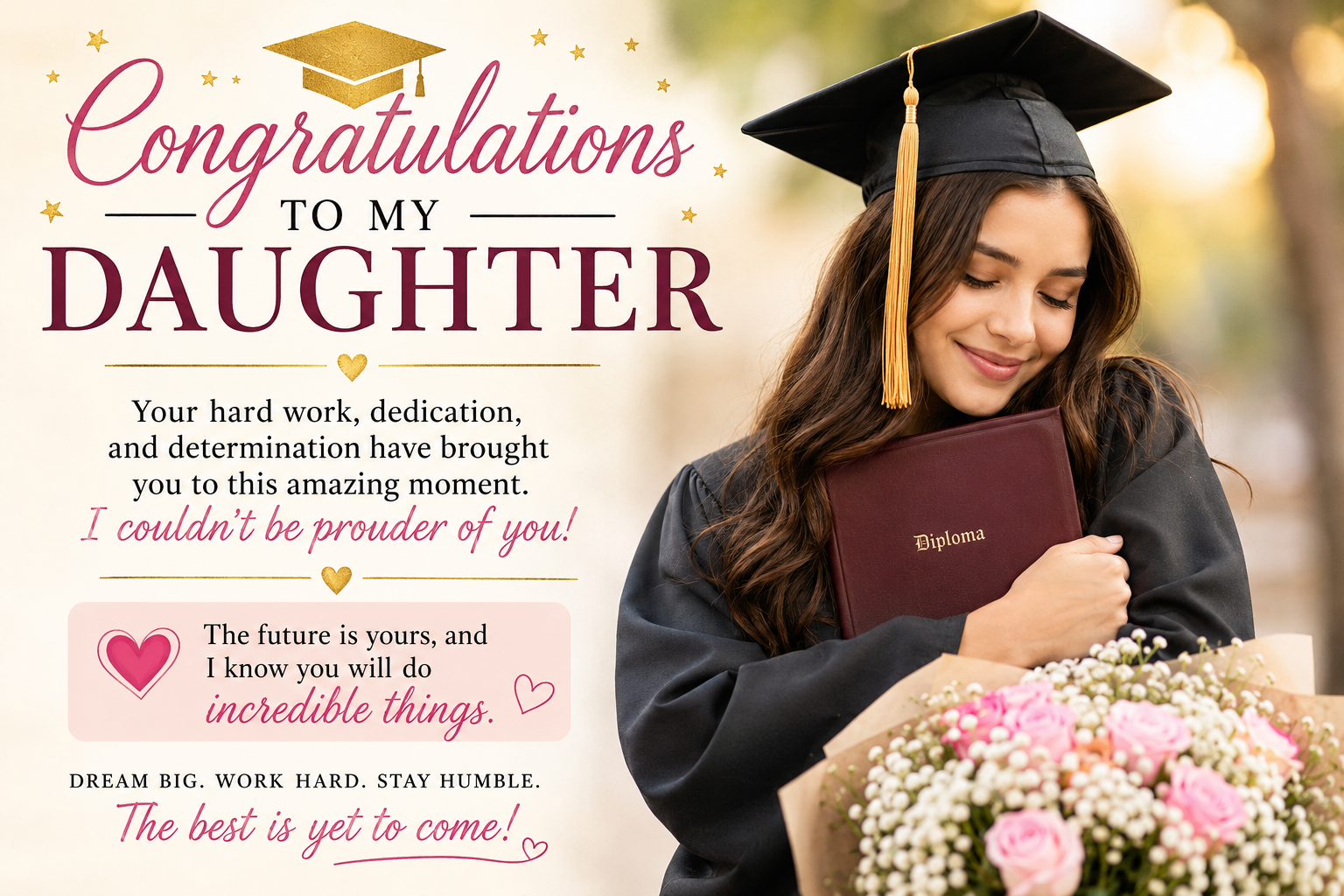graduation message for daughter