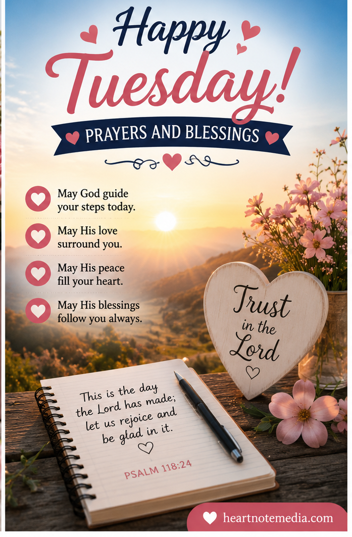 Tuesday Prayers and Blessings: 100 Inspiring Messages