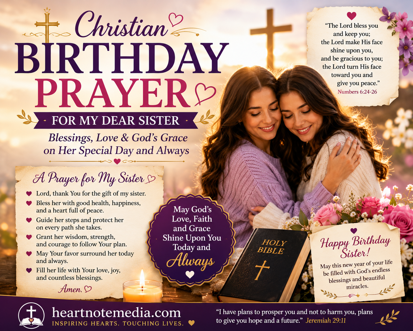 Birthday Prayer for Sister