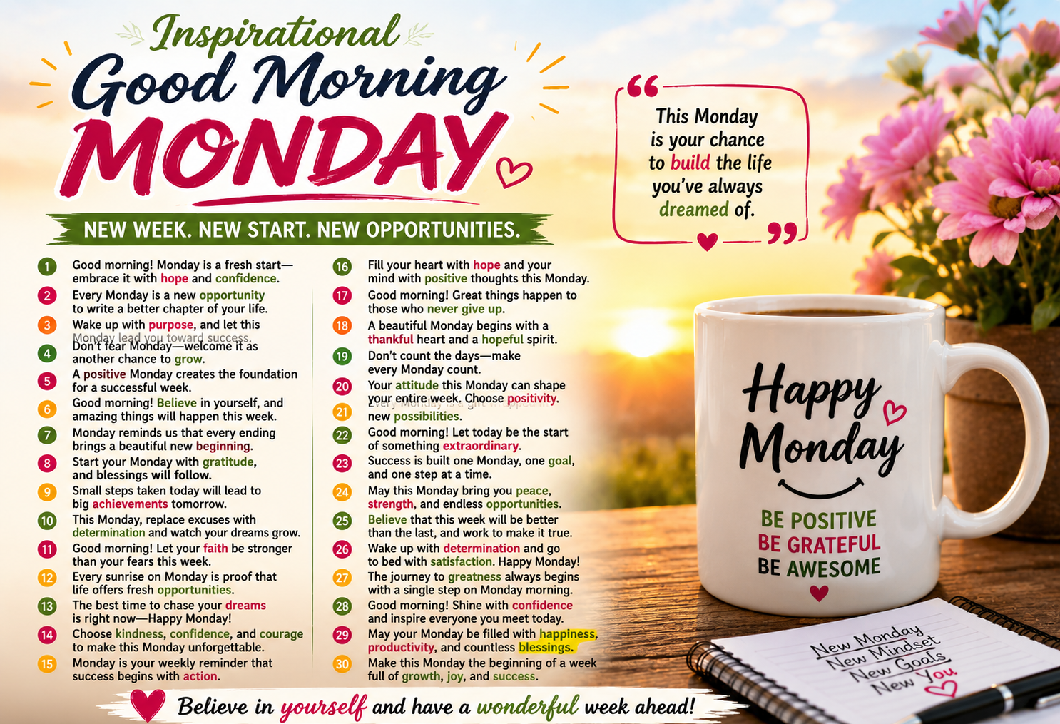 Good Morning Monday: Powerful Quotes, Blessings & Wishes