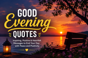 Good Evening Quotes: 150 Inspiring, Positive, and Heartfelt Messages