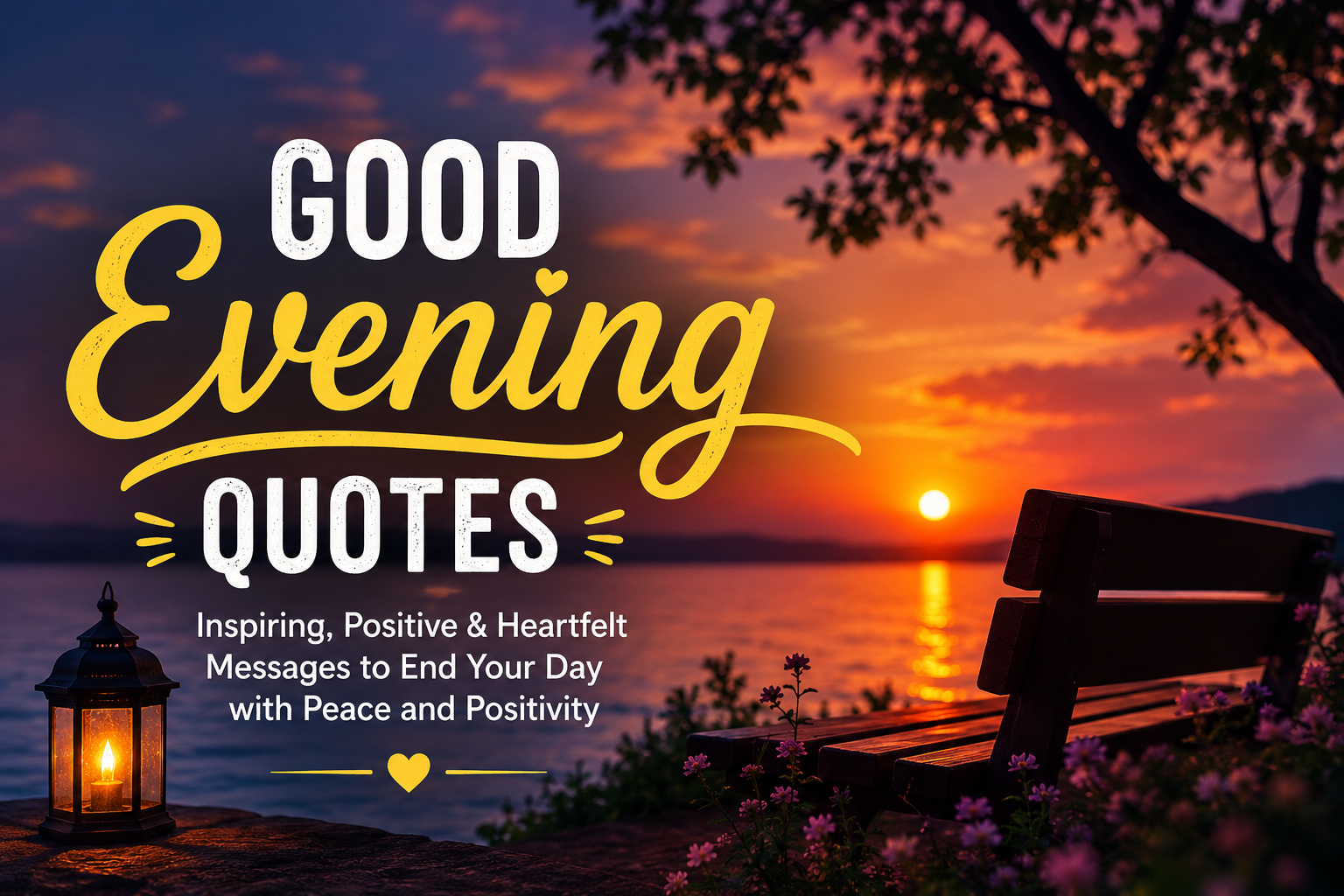 Good Evening Quotes: 150 Inspiring, Positive, and Heartfelt Messages