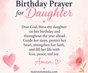 Birthday prayer for daughter with heartfelt Christian blessings and prayers