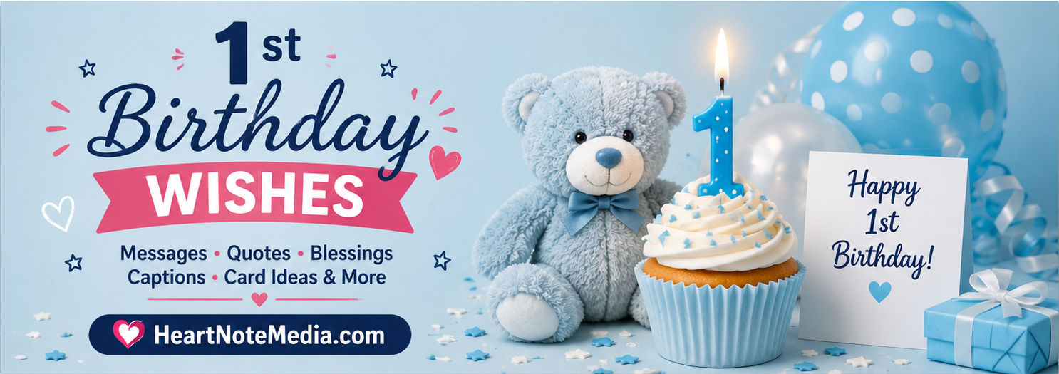 Happy 1st Birthday Wishes for baby boy and baby girl
