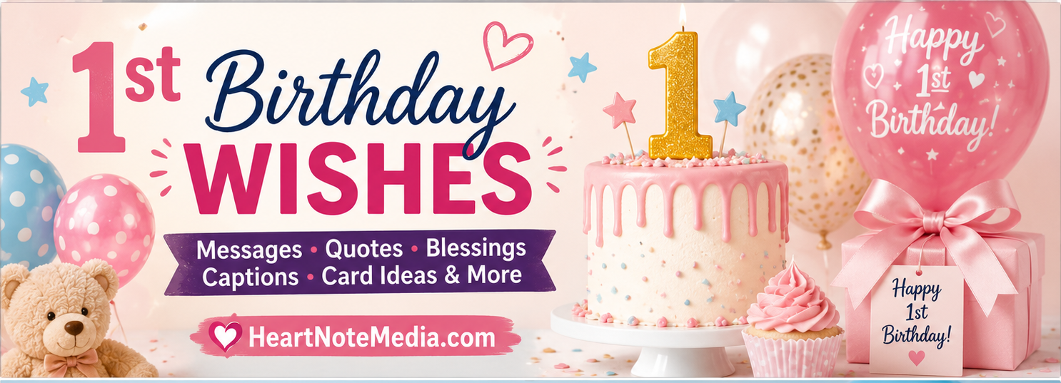 Happy 1st Birthday Wishes for baby boy and baby girl