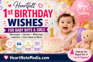 Happy 1st Birthday Wishes for baby boy and baby girl
