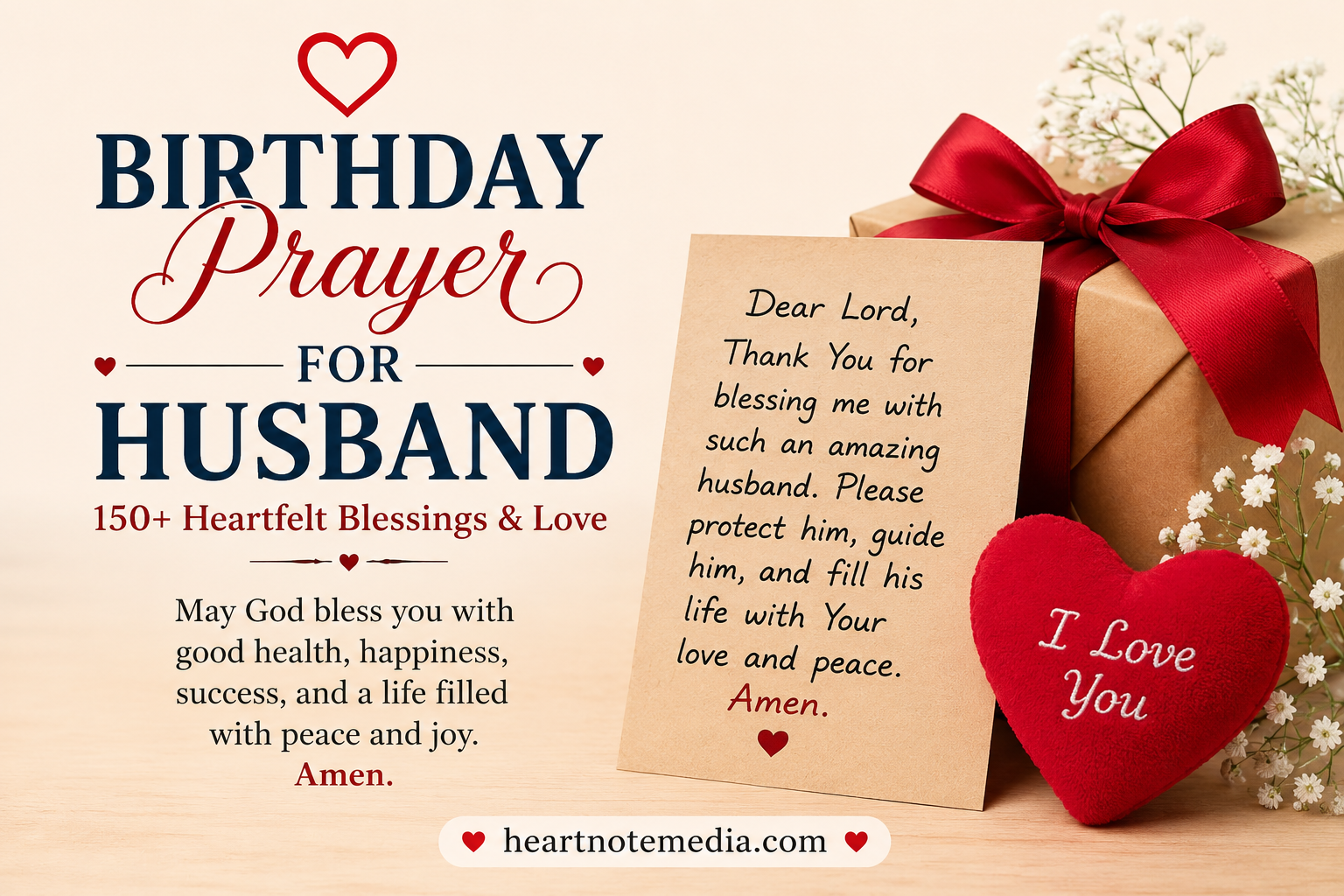 Birthday prayer for husband with heartfelt Christian birthday blessings