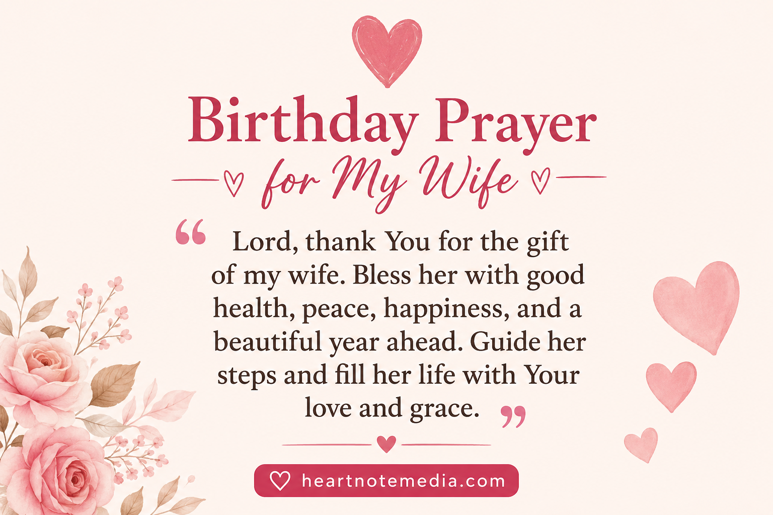 Birthday prayer for wife with heartfelt Christian blessings