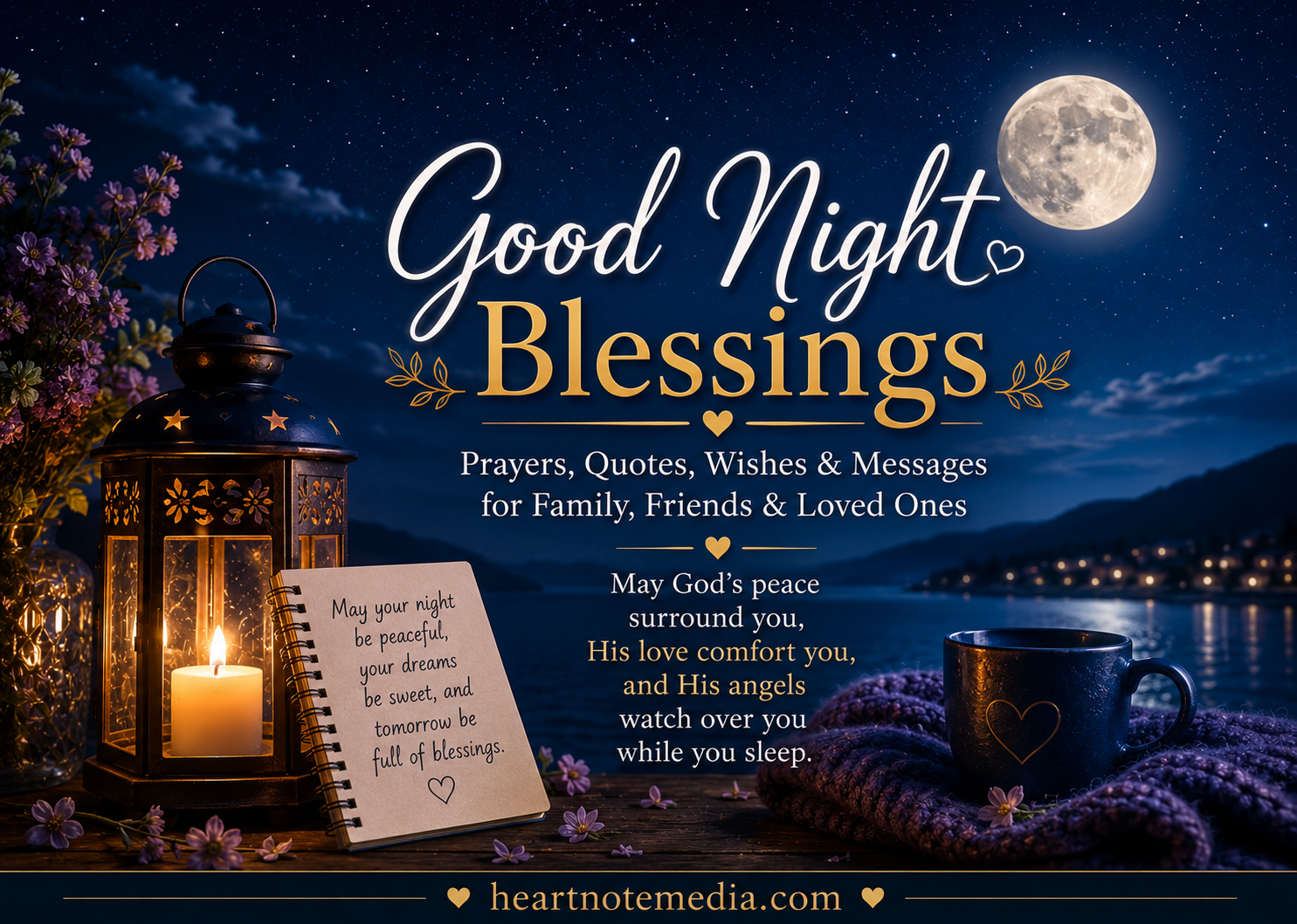 Good Night Blessings, Prayers, Quotes & Peaceful Wishes