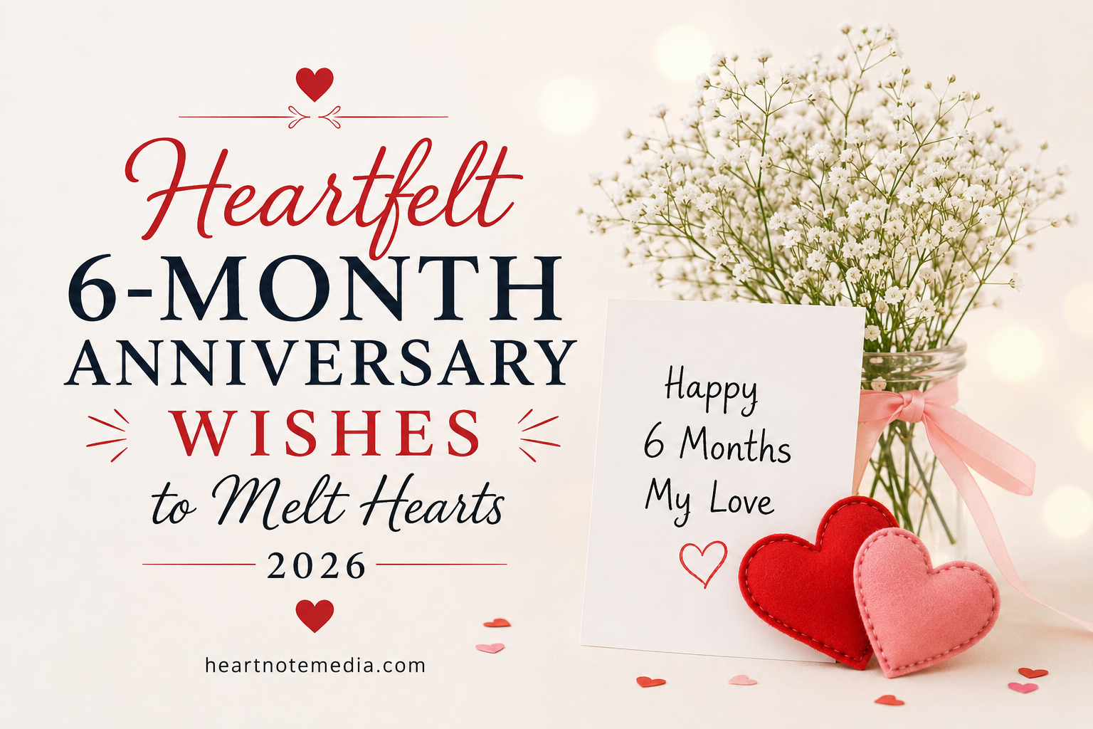 Heartfelt 6 Month Anniversary Wishes to Melt Hearts for couples celebrating six months of love