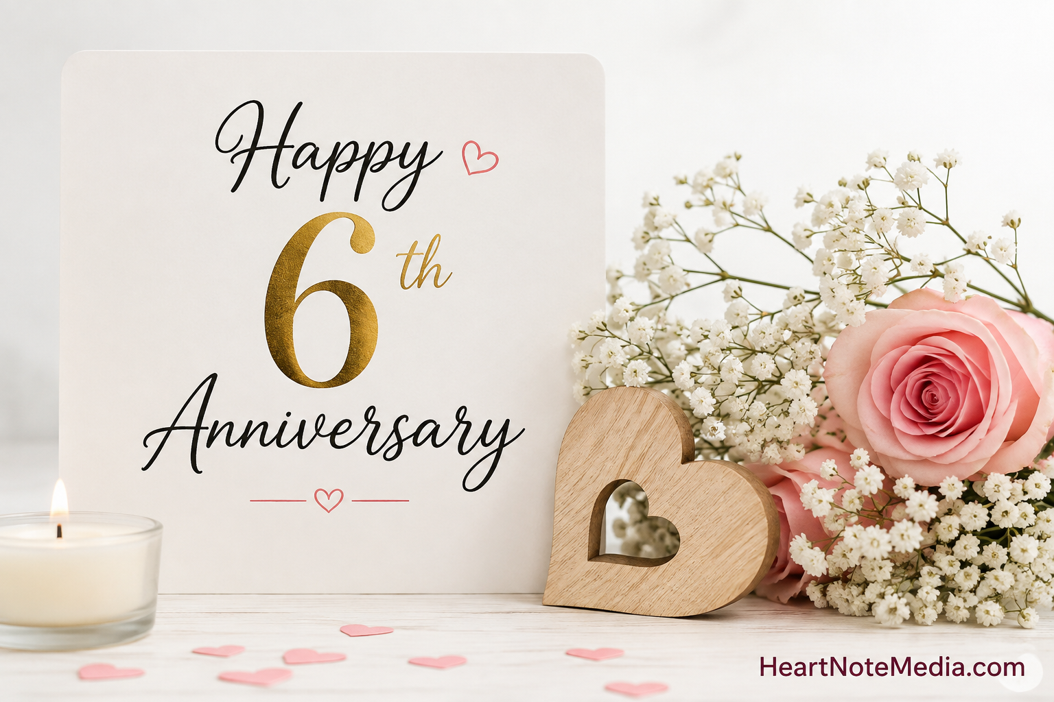 Heartfelt 6 Year Anniversary Wishes 2026 romantic couple celebrating six years of love