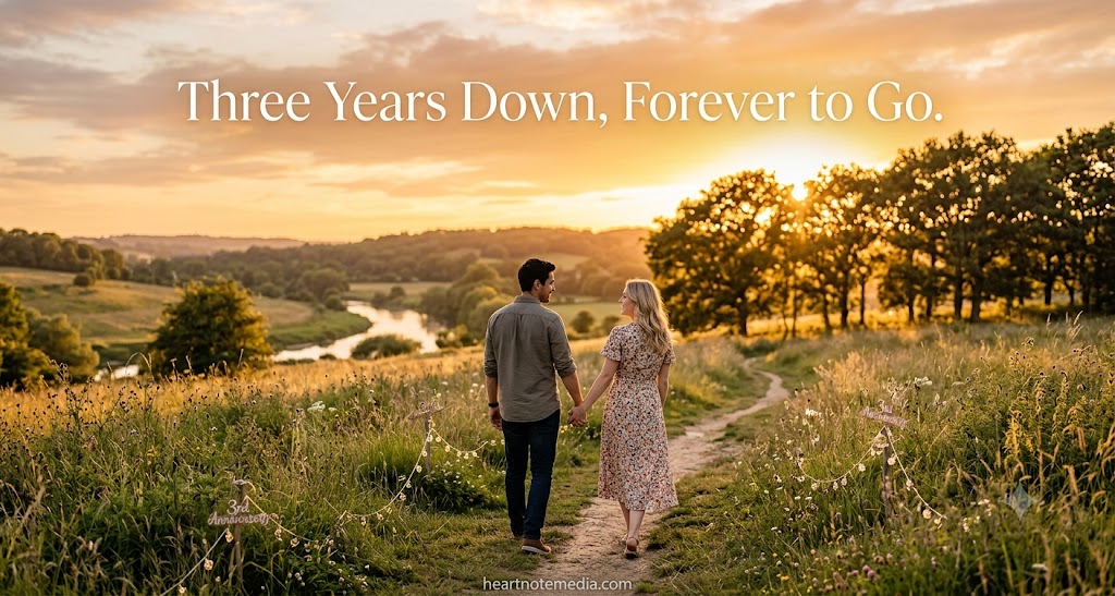 Celebrate three beautiful years of love, memories, and commitment with these heartfelt 3 year anniversary wishes.