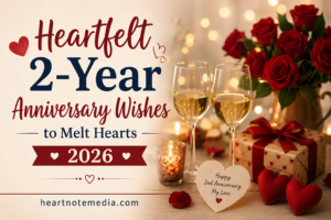 Heartfelt 2-year anniversary wishes to melt hearts 2026 with romantic roses, candles, gifts, and love-themed decorations
