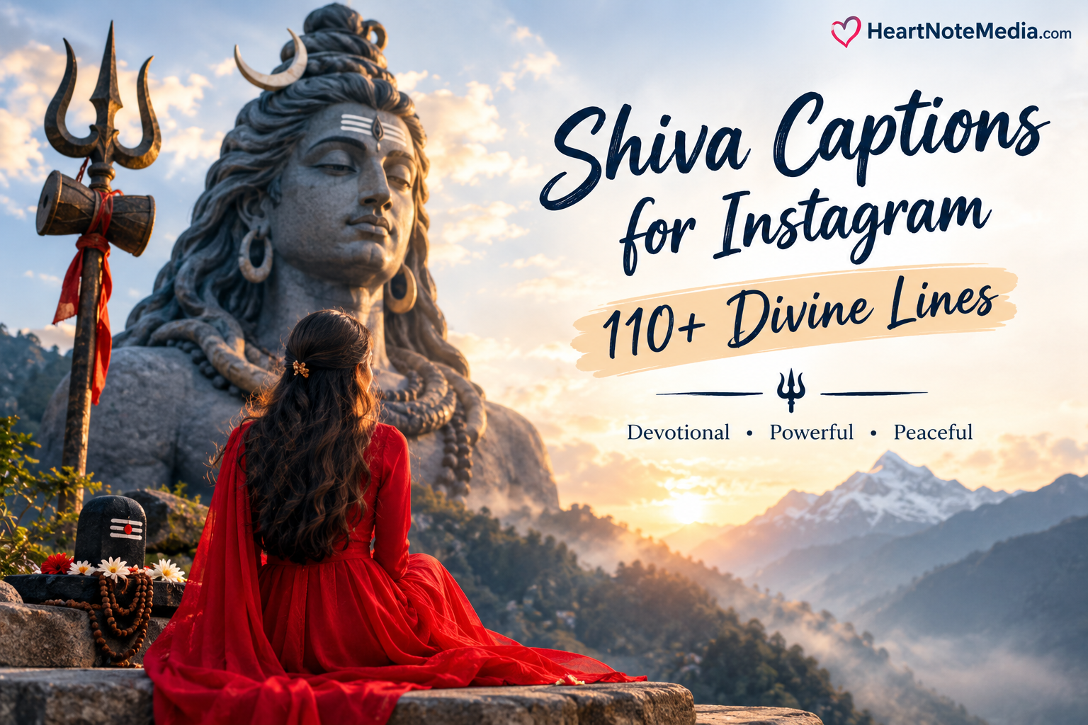 Shiva captions for Instagram temple diya photo with marigold flowers
